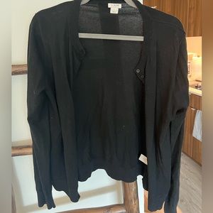 J crew black cardigan